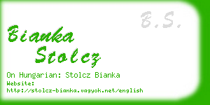 bianka stolcz business card